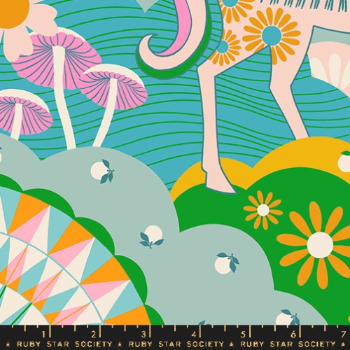 Patchwork Baumwolle - Ruby Star Society - Melody Miller - Carousel - Carousel Turquoise